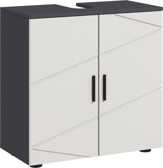 Kleankin Kleankin - Bathroom Vanity Unit, Sink Cabinet with Shelf 10 x 20cm u Cut-Out