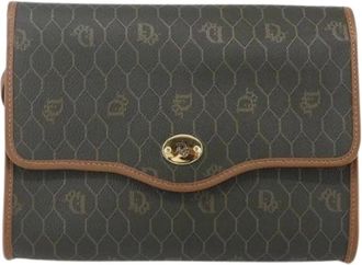 Dior Pre-owned Cross Body Bags, female, Brown, Size: ONE SIZE Pre-owned Vintage Canvas Cross Body Bag