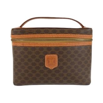 Celine Pre-owned Vintage Macadam Bruine Handtas - Dames - Pre-owned - Bruin - Maat: ONE Size Leer