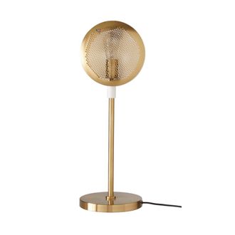 Signature L&aacute;mpara de metal blanco y dorado alt. 63 cm
