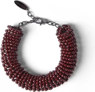 Brunello Cucinelli Silver bracelet in Red at Nordstrom