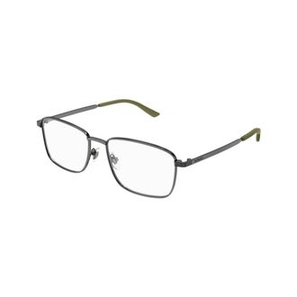 Gucci Rechthoekig Metalen Montuur - Heren - Brillen - Grijs - 54 MM - Accessoires