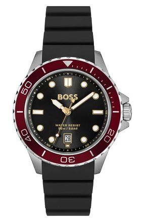 BOSS Troper Sport Watch, 42mm in Black at Nordstrom