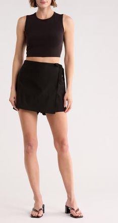 Ellen Tracy Tie Wrap Skort in Black at Nordstrom Rack, Size X-Large