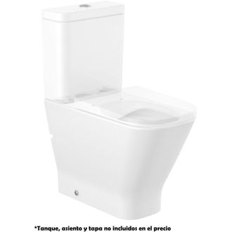 Roca Roca - Taza Adosada A Pared Con Salida Dual Para Inodoro De Tanque Bajo The Gap Forma: Square