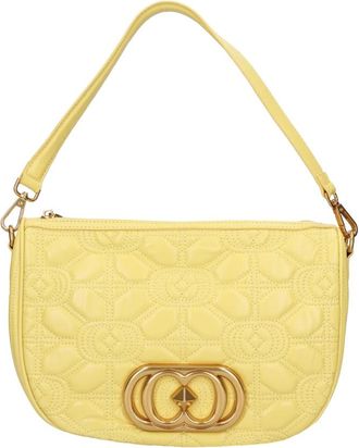 La Carrie Lollogigiallo Leren Schoudertas - Dames - Schoudertassen - Geel - ONE Size - Leer - Tassen