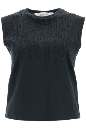 Golden Goose Cotton Vest With Applied Beads