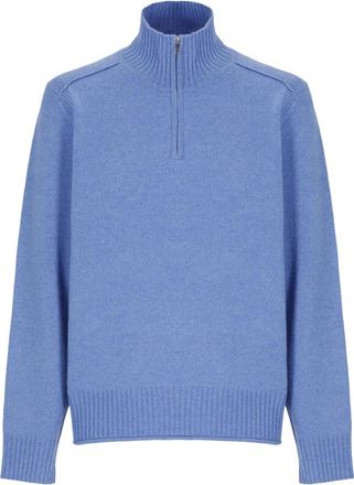 Guest In Residence Half Zip Turtleneck - Heren - Coltruien - Blauw - M - Kasjmier - Truien & Vesten