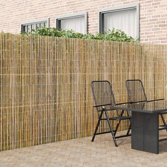 Berkfield Home Bamboo Fence 300x180 cm in Brown