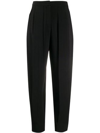 Stella McCartney high-waisted tapered trousers - women - Acrylic/Spandex/Elastane/Viscose - 36 - Black
