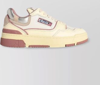 Autry low leather sneakers silver