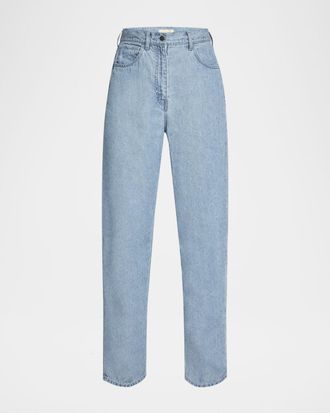 The Row Tarley Straight Light Wash Jeans