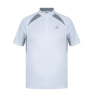 Karrimor Heren Zip Neck Regular Wedstrijd T-shirt (Wit/Grijs)