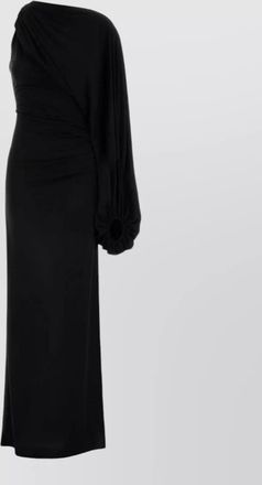 Andamane jersey one shoulder asymmetric maxi dress