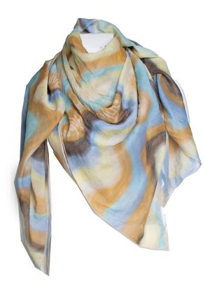 Jacquemus Multicolor square silk and cotton scarf