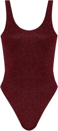 Oséree Badmode, Dames, Rood, S, Rode Metallic Bikini Badpak