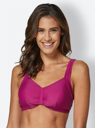 Feel Good Bustier-Bikini-Top FEEL GOOD, Damen, Gr. 38, Cup B, pink (magenta), Elasthan, Polyamid, Bikini-Oberteile Bustier-Bikini-Top