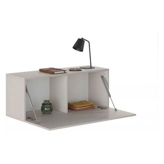 Dmora Mueble Colgante Pimonte, Modulable, Un Estante, Una Puerta, 100x40h Cm Beige