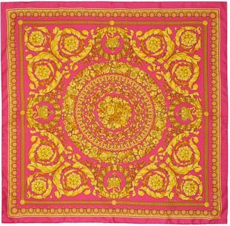 Versace Blue/Gold Silk Scarf 90 cm