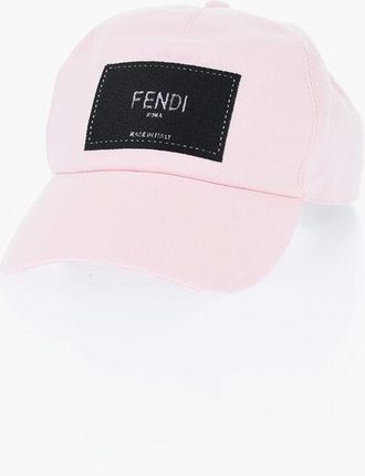 Fendi Solid Color Cap with Contrasting Logo Patch size Unica