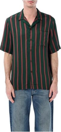 Dries Van Noten Boxy Viscose Shirt - Heren - Korte mouwen Overhemden - Groen - XL - Overhemden
