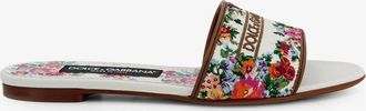 Dolce & Gabbana Sandali in canvas con ricami all-over - DOLCE & GABBANA - gender_Woman