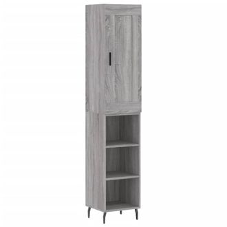 Berkfield Home Highboard Grey Sonoma 34.5x34x180 cm Engineered Wood
