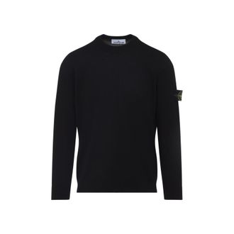 Stone Island Black Virgin Wool Sweater-Uomo