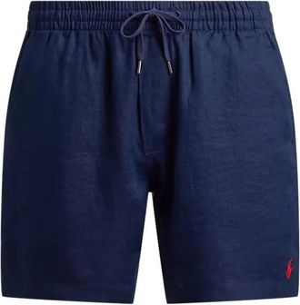 Polo Ralph Lauren Linnen Shorts - Heren - Bermuda - Blauw - S - Linnen - Korte Broeken