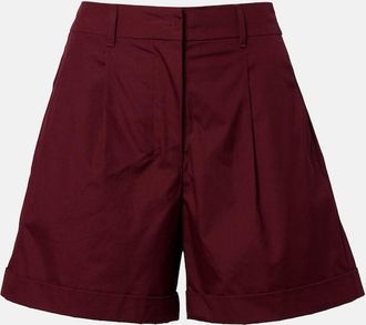 Max Mara Shorts de popel&iacute;n de algod&oacute;n