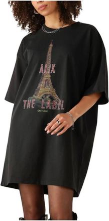 ALIX The Label Alix The Label, Kleedjes, Dames, Grijs, S, Paris Gebreide T-shirt Jurk