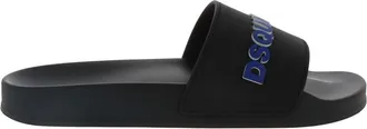 Dsquared2 Mens Slides Rubber Sole - Black - Size EU 44
