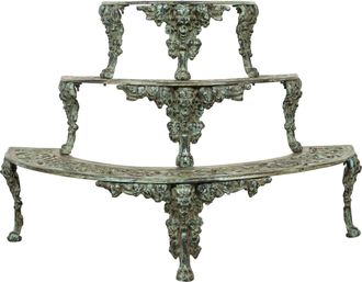 Biscottini International Biscottini - Soporte De Olla De Hierro Fundido Acabado Antiguo
