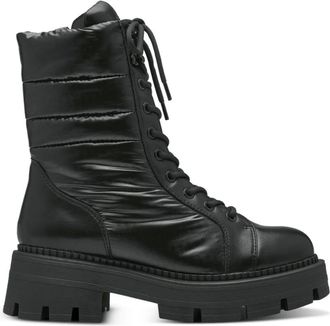 Tamaris Bootie - Dames - Veterlaarzen - Zwart - 37 EU - Schoenen