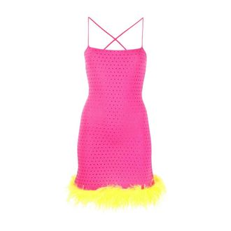Chiara Ferragni Vestido de Plumas de Avestruz - Dresses - Mujer - Rosa - S