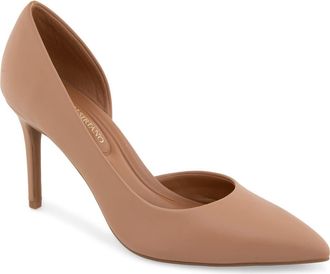 Christian Siriano Biro Half dOrsay Pump in Tan at Nordstrom, Size 7.5