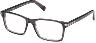 Ermenegildo Zegna Rechthoekige Bril - Heren - Brillen - Grijs - 57 MM - Accessoires