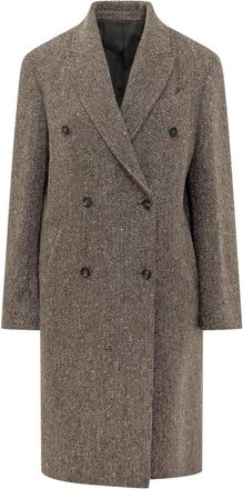 Brunello Cucinelli Overcoat - Dames - Mantel - Bruin - L - Jassen
