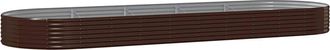 vidaXL Jardinera Arriate Acero Galvanizado Marr&oacute;n 450x140x36cm Vidaxl