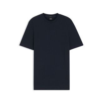 BOSS Jacquard-pattern T-shirt in cotton