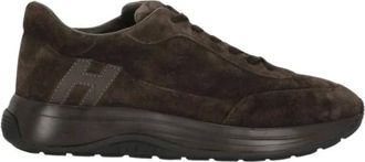 Hogan Hi-Light Sneakers - Heren - Schoenen - Bruin - Maat: 42 1/2 EU Leer