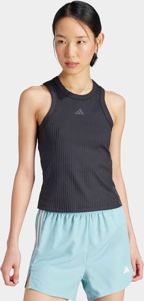 adidas Tanktop ADIDAS PERFORMANCE AG RIB 3S TK, Damen, Gr. XL, schwarz, Obermaterial: 89% Polyester, 11% Elasthan, Rundhals, Tops Tanktop