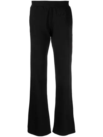 Chiara Ferragni sequin-logo track pants - women - Cotton/Polyester - S - Black