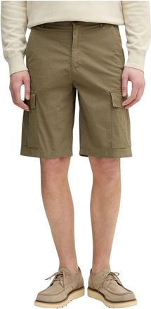 Trussardi Cotton Bermuda Shorts - Heren - Korte Broeken - Groen - L - Katoen - Korte Broeken