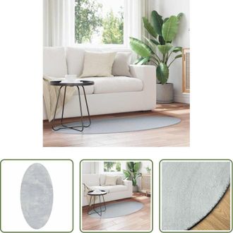 vidaXL Tappeti per soggiorno - Tappeti per area Ovale HUARTE Grigio 80 x 150 cm