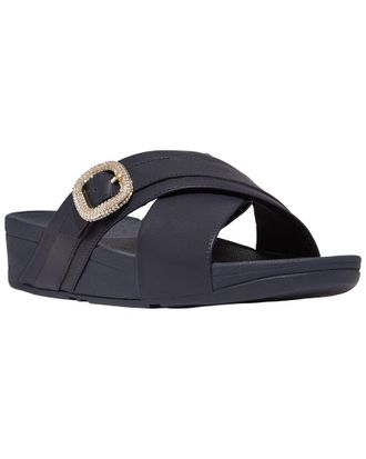 FitFlop Fitflop Lulu Crystal Buckle Leather Cross Slide