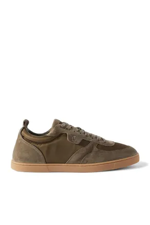 Christian Louboutin Tutti Rui Suede and Shell Sneakers