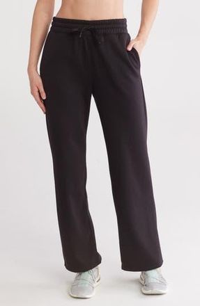 90 Degree by Reflex Sunday Vibe Scuba Fleece Pants in Black at Nordstrom Rack, Size X-Large