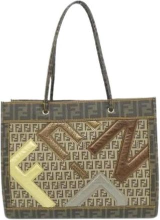 Fendi Pre-owned Vintage Tote Bag - Dames - Vintage Shopper - Beige - ONE Size - Leer - Vintage