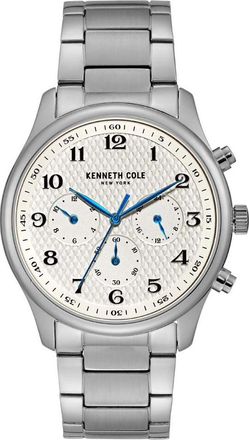 Kenneth Cole KC51055001 Mens Dress Sport Watch - Silver - One Size